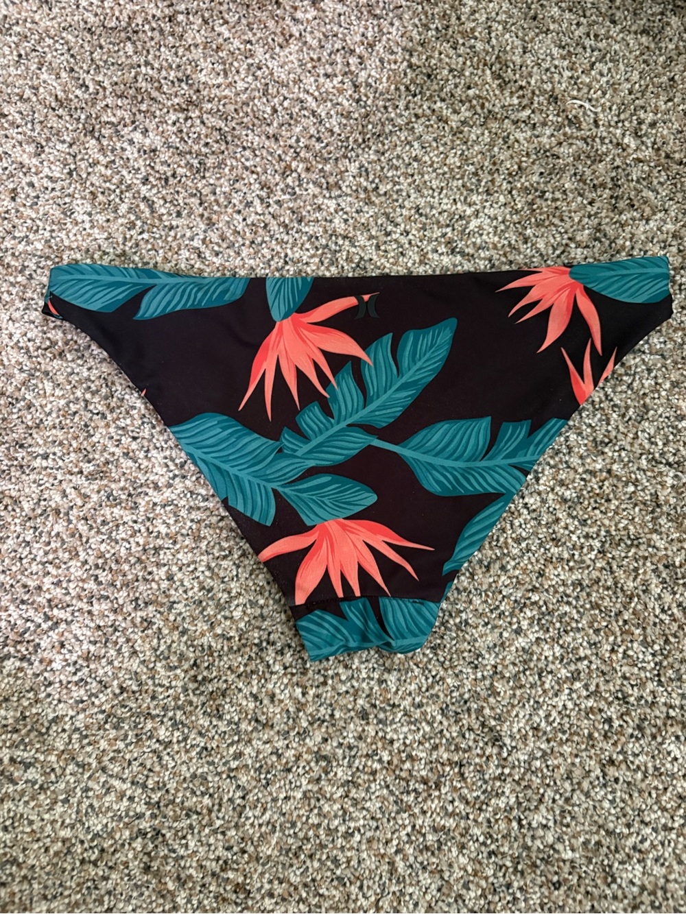 Hurley Black Floral Tropical Bikini Bottom - Women's Swim